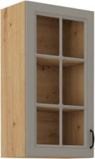 Zgornja vitrina Stilo - сlaygrey/hrast artisan - 40 cm GS-90 1F