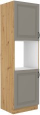 Visoka omara za vgradno pečico Stilo - сlaygrey/hrast artisan - 60 cm DP-210 2F