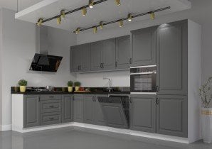Stolarz-Lempert - Spodnja omara Stilo - dustgrey/bela - 80 cm D 2F BB