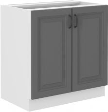 Spodnja omara Stilo - dustgrey/bela - 80 cm D 2F BB