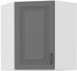 Zgornja kotna omarica Stilo - dustgrey/bela - 60x60 cm GN-72 (45°) 1F