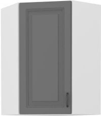 Zgornja kotna omarica Stilo - dustgrey/bela - 60x60 cm GN-90 (45°) 1F