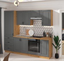 Zgornja omarica Stilo - dustgrey/artisan hrast - 80 cm G-72 2F