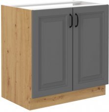 Spodnja omara Stilo - dustgrey/hrast artisan - 80 cm ZL 2F BB