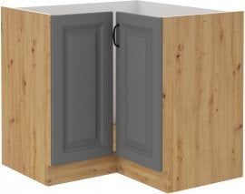 Spodnja kotna omara Stilo - dustgreyhrast artisan - 90x90 cm ND 2F BB