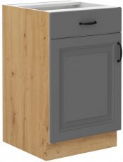 Spodnja omara Stilo - dustgrey/hrast artisan - 50 cm D 1F 1S