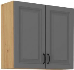 Zgornja omarica Stilo - dustgrey/artisan hrast - 80 cm G-72 2F