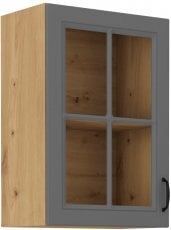 Zgornja vitrina Stilo - dustgrey/hrast artisan - 40 cm GS-72 1F