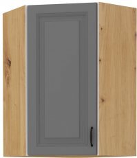 Zgornja kotna omarica Stilo - dustgrey/hrast artisan - 60x60 cm GN-90 (45°) 1F