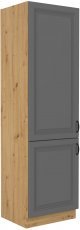 Visoka omara Stilo - dustgrey/artisan hrast - 60 cm DK-210 2F