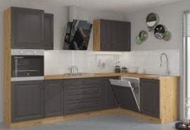 Kuhinjski sestav Stilo - siv/hrast artisan