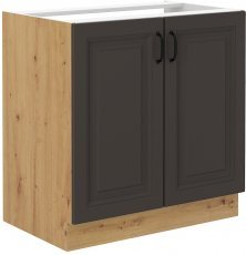 Spodnja omara Stilo - siva/hrast artisan - 80 cm ZL 2F BB