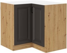 Spodnja kotna omara Stilo - siva/hrast artisan - 90x90 cm ND 2F BB