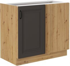 Spodnja kotna Stilo - siva/hrast artisan - 105 cm ND 1F BB