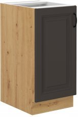Spodnja omara Stilo - siv/hrast artisan - 40 cm D 1F BB