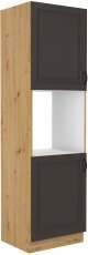 Stolarz-Lempert - Visoka omara za vgradno pečico Stilo - siva/artisan hrast - 60 cm DP-210 2F