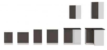 Stolarz-Lempert - Zgornja omara Stilo - siva/bela - 50 G-72 1F