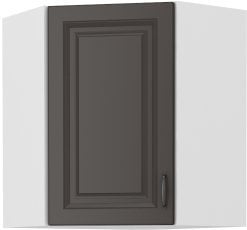 Zgornja kotna omarica Stilo - siva/bela - 60x60 cm GN-72 (45°) 1F