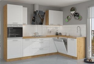 Stolarz-Lempert - Zgornja omara Luna - bel/artisan hrast - 30 G-108 1F