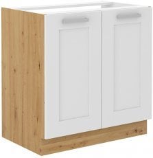 Spodnja omara Luna - bela/artisan hrast - 80 cm ZL 2F BB