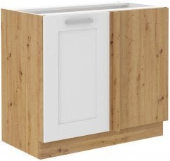 Spodnja kotna omara Luna - bela/artisan hrast - 105 cm ND 1F BB