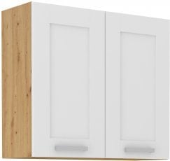 Zgornja omarica Luna - bela/artisan hrast - 80 cm G-72 2F