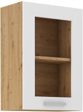 Zgornja vitrina Luna - bela/artisan hrast - 40 cm GS-72 1F