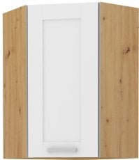 Zgornja kotna omarica Luna- bela/artisan hrast - 60x60 cm GN-90 (45°) 1F