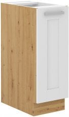 Spodnja omarica Luna - bela/artisan hrast - 30 cm D CARGO BB