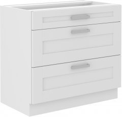 Spodnja omara Luna - bela - 80 cm D 3S BB