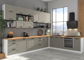 Stolarz-Lempert - Zgornja omara Luna - claygrey/bel - 50 G-108 1F