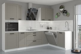 Stolarz-Lempert - Zgornja omara Luna - claygrey/bel - 50 G-108 1F