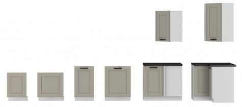 Stolarz-Lempert - Zgornja omara Luna - claygrey/bel - 50 G-108 1F
