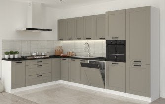 Stolarz-Lempert - Visoka omara Luna - claygrey/bela - 60 cm DK-210 2F