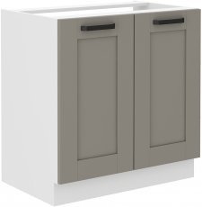 Spodnja omara Luna - claygrey/bela - 80 cm ZL 2F BB