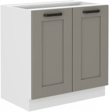 Spodnja omara Luna - claygrey/bela - 80 cm D 2F BB