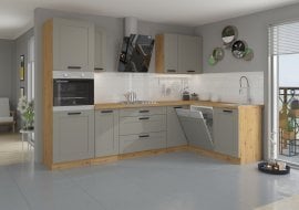 Kuhinjski sestav Luna - claygrey/hrast artisan