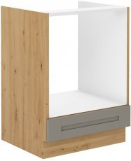 Spodnja omara za vgradno pečico Luna - claygrey/hrast artisan - 60 cm D GAZ BB