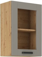 Zgornja vitrina Luna - claygrey/hrast artisan - 40 cm GS-72 1F