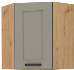 Zgornja kotna omara Luna - claygrey/hrast artisan - 60x60 cm GN-72 (45°) 1F
