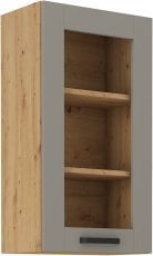 Zgornja vitrina Luna - claygrey/hrast artisan - 40 cm GS-90 1F