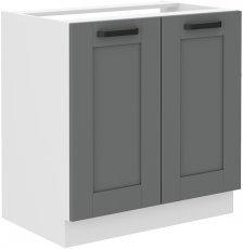 Spodnja omara Luna - dustgrey/bela - 80 cm ZL 2F BB