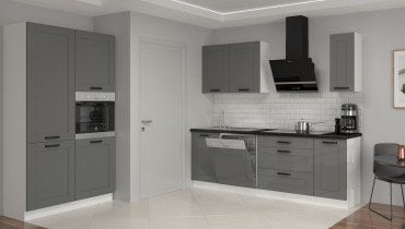 Stolarz-Lempert - Vrata za vgradni pomivalni stroj Luna - dustgrey/bela - ZM 71,3x59,6 cm