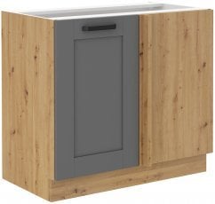 Spodnja kotna omara Luna - dustgrey/hrast artisan - 105 cm ND 1F BB