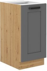 Spodnja omara Luna - dustgrey/hrast artisan - 40 cm D 1F BB