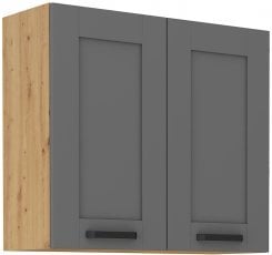 Zgornja omarica Luna - dustgrey/hrast artisan - 80 cm G-72 2F