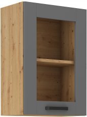 Zgornja vitrina Luna - dustgrey/hrast artisan - 40 cm GS-72 1F