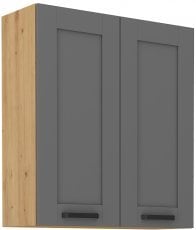 Zgornja omarica Luna - dustgrey/hrast artisan - 80 cm G-90 2F