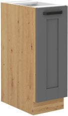 Spodnja omarica Luna - dustgrey/hrast artisan - 30 cm D CARGO BB