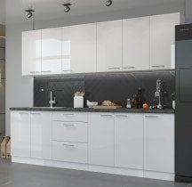 Stolarz-Lempert - Spodnja omara Lara - bela sijaj - 80 cm D 2F BB